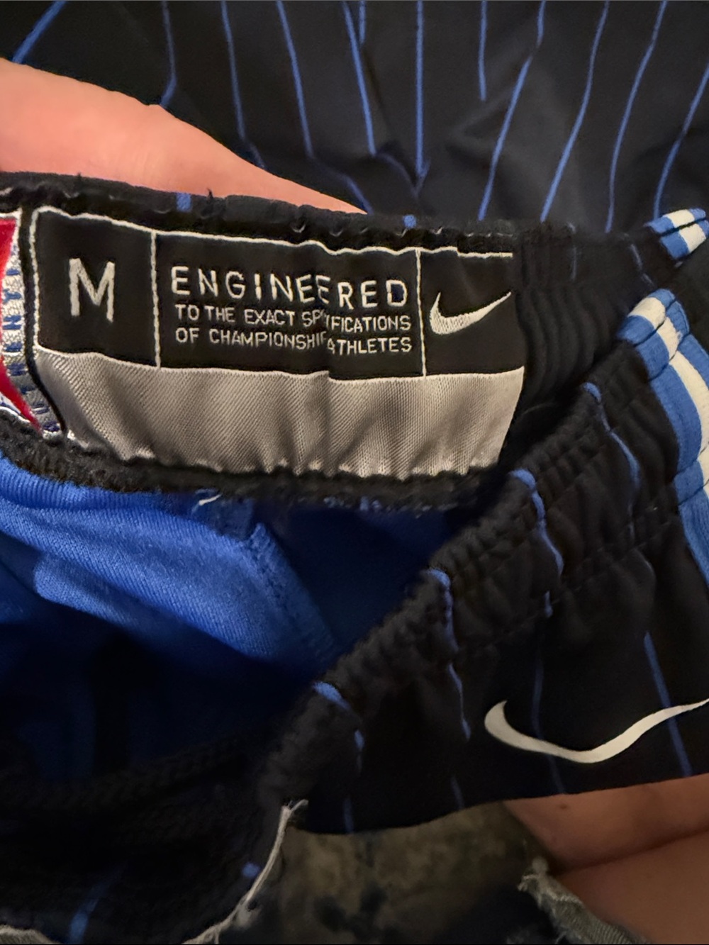 Nike Black and Blue Orlando Magic Basketball Shorts - Picture 2 of 11